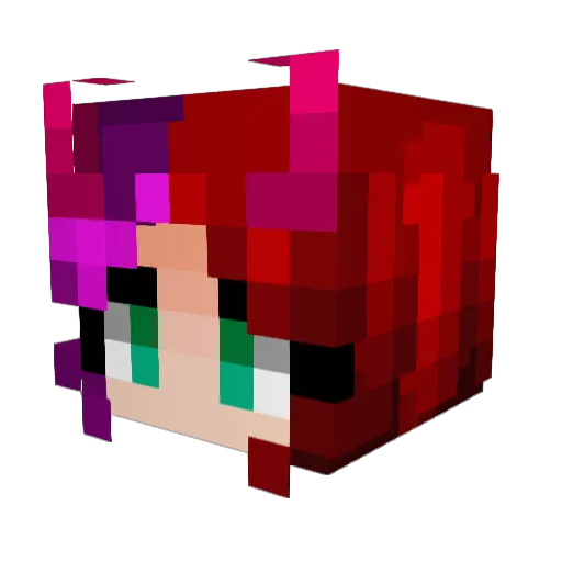 qtNoisy Minecraft avatar head, 3D render