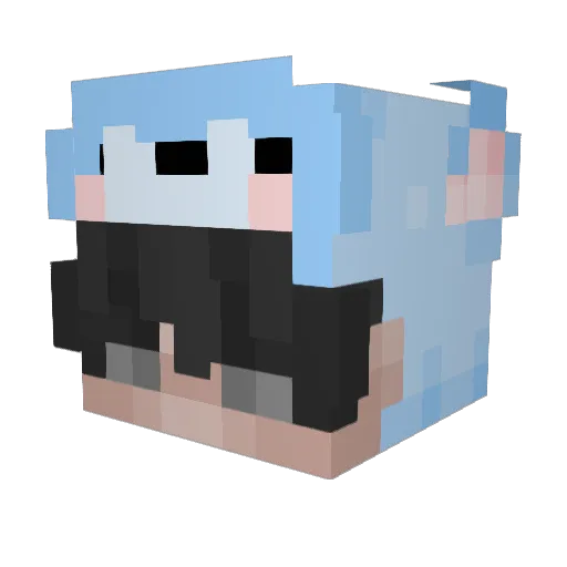 qtVanilla Minecraft avatar head, 3D render