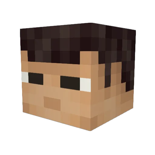 qt_pie_cooper Minecraft avatar head, 3D render