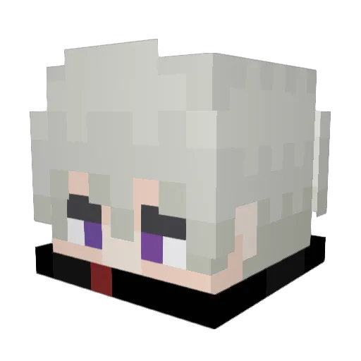 qtbutdeadly Minecraft avatar head, 3D render