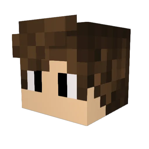 qthan Minecraft avatar head, 3D render