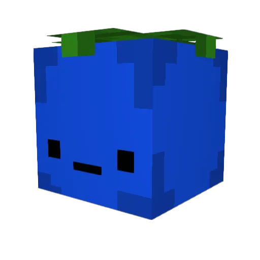 qtired Minecraft avatar head, 3D render