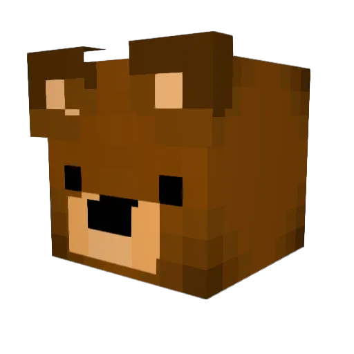 qtkvko Minecraft avatar head, 3D render
