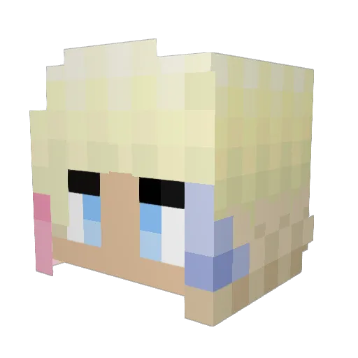 qtmayko Minecraft avatar head, 3D render