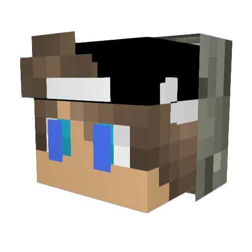 qtplue Minecraft avatar head, 3D render