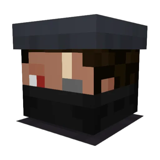 qtr107 Minecraft avatar head, 3D render