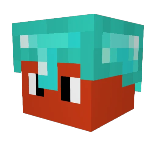 qtr1304 Minecraft avatar head, 3D render
