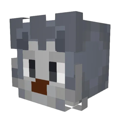 qtrandy Minecraft avatar head, 3D render