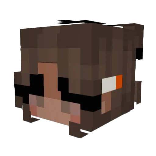 qtxm_ Minecraft avatar head, 3D render