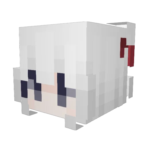 qtzt Minecraft avatar head, 3D render