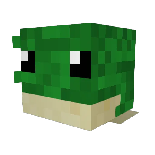qu4rtx Minecraft avatar head, 3D render
