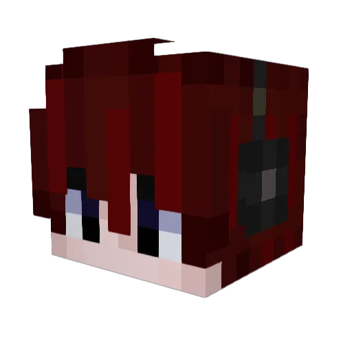qu4rzt Minecraft avatar head, 3D render