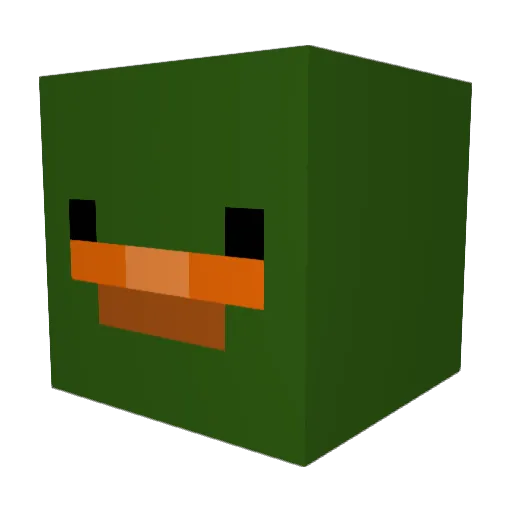 quaacckk Minecraft avatar head, 3D render