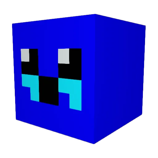 quachy_ Minecraft avatar head, 3D render