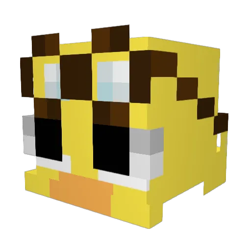 quackeez Minecraft avatar head, 3D render