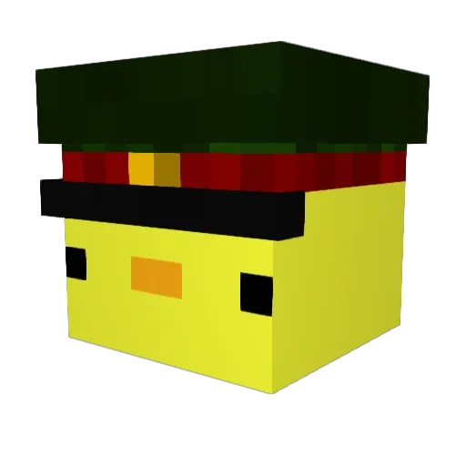 quackerzs Minecraft avatar head, 3D render