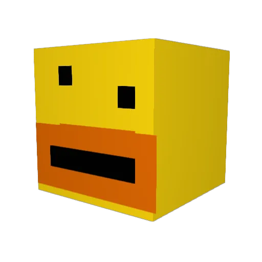 quackies Minecraft avatar head, 3D render