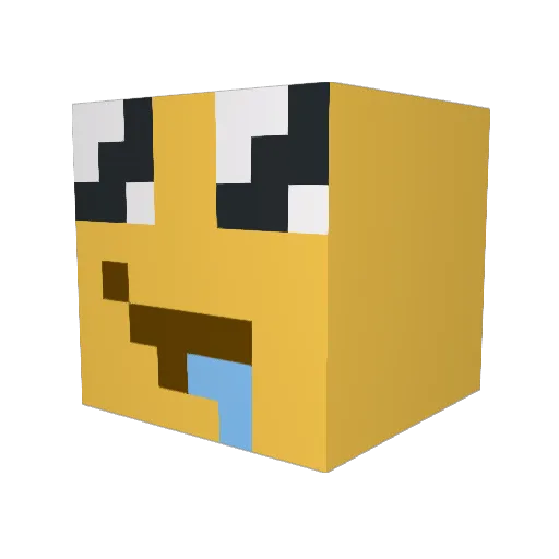 quackkam Minecraft avatar head, 3D render