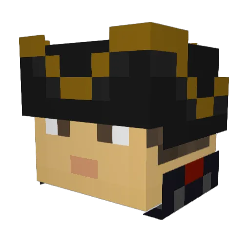quad_96 Minecraft avatar head, 3D render