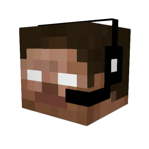 quadboss Minecraft avatar head, 3D render