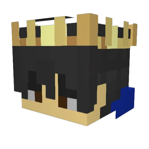 quaddio Minecraft avatar head, 3D render