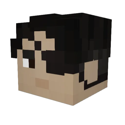 quadfecta Minecraft avatar head, 3D render