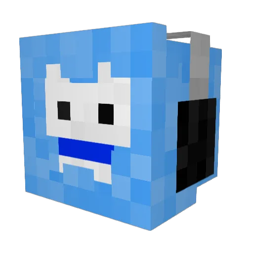 quadflame Minecraft avatar head, 3D render
