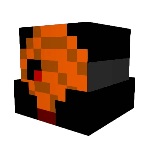 quadros Minecraft avatar head, 3D render