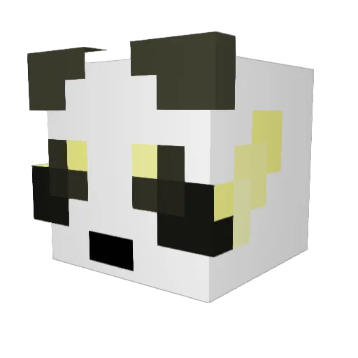 quak_duck Minecraft avatar head, 3D render