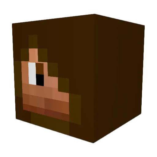 quakiei Minecraft avatar head, 3D render