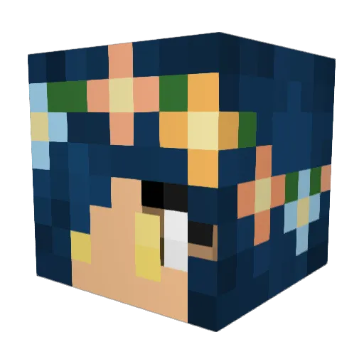 qualitykoalatea Minecraft avatar head, 3D render