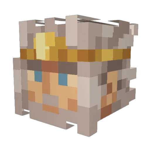 quandillious Minecraft avatar head, 3D render