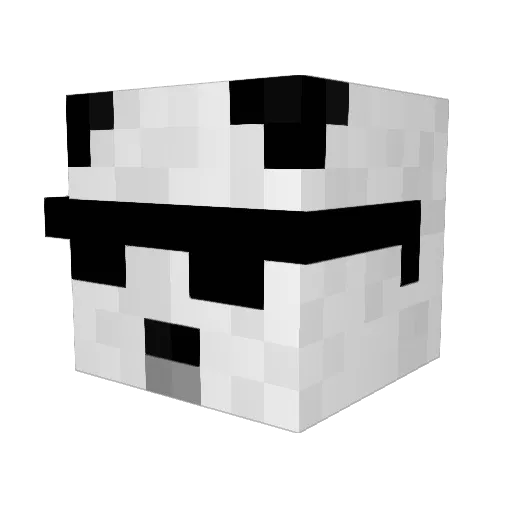 quandinii Minecraft avatar head, 3D render