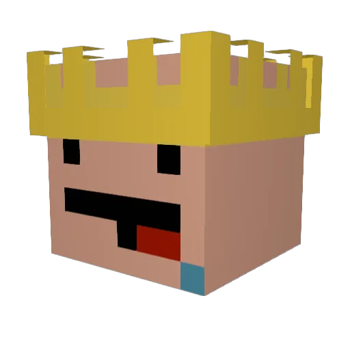 quanfushoufu Minecraft avatar head, 3D render