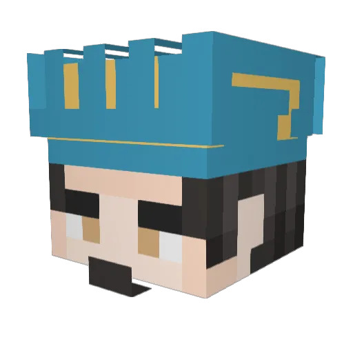 quangminh Minecraft avatar head, 3D render