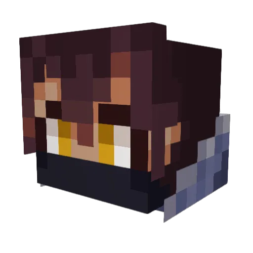 quantensprung Minecraft avatar head, 3D render
