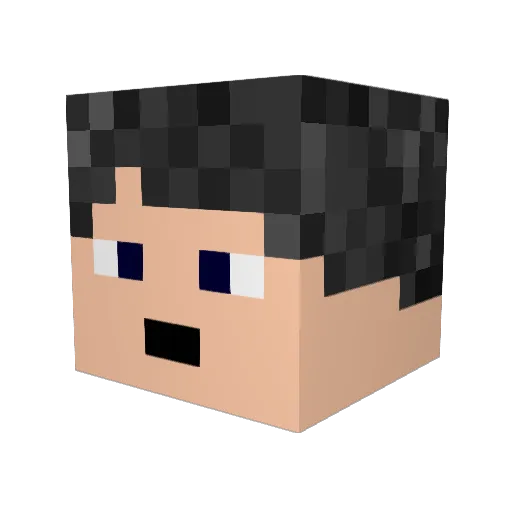 quarkman Minecraft avatar head, 3D render