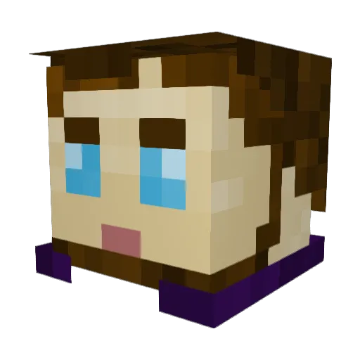 quarktascheTM Minecraft avatar head, 3D render