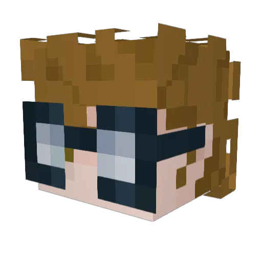 quarkyquasar_ Minecraft avatar head, 3D render