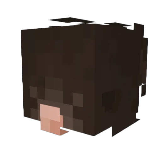 quartzrozei Minecraft avatar head, 3D render