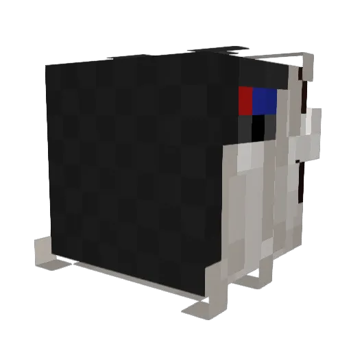 quattro_Wii Minecraft avatar head, 3D render