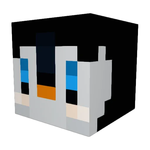 quayee Minecraft avatar head, 3D render