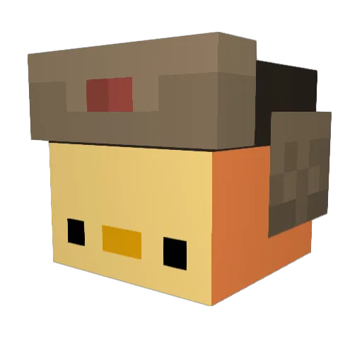 qudtj Minecraft avatar head, 3D render