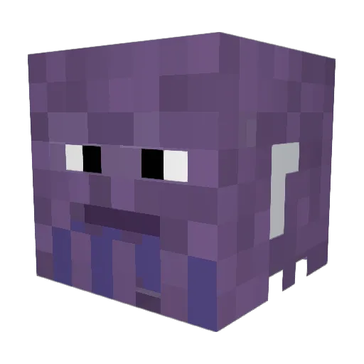 que_V2 Minecraft avatar head, 3D render