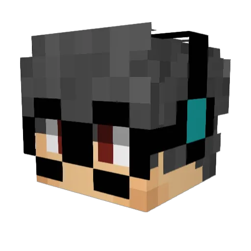 que_proXD Minecraft avatar head, 3D render