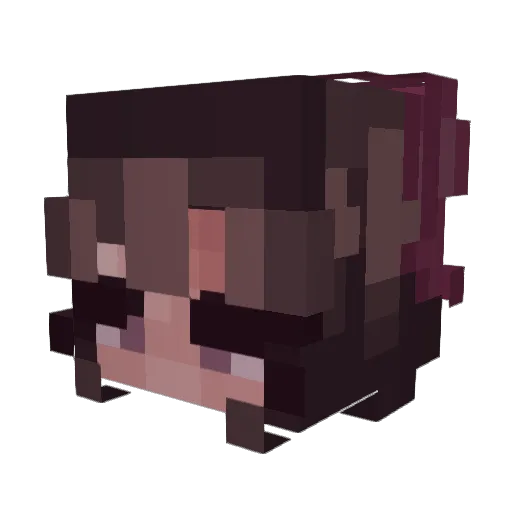 queasykitty Minecraft avatar head, 3D render