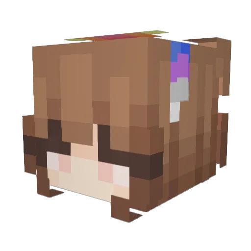 queenDeku Minecraft avatar head, 3D render