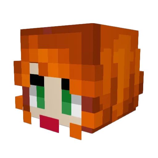 queenames Minecraft avatar head, 3D render