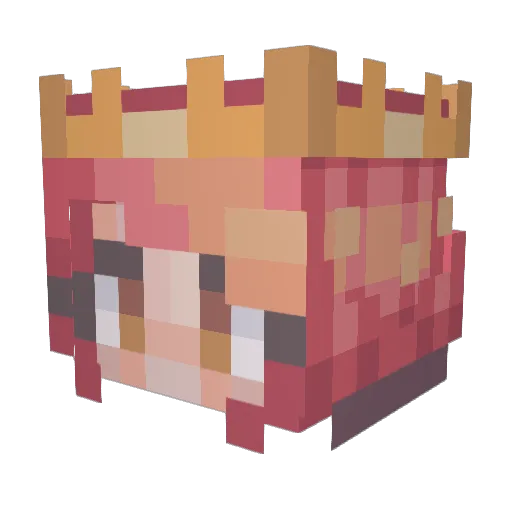 queenaurora Minecraft avatar head, 3D render