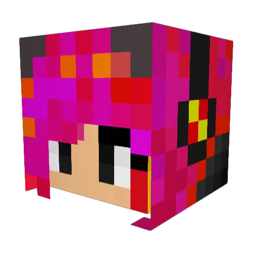 queenbritni Minecraft avatar head, 3D render